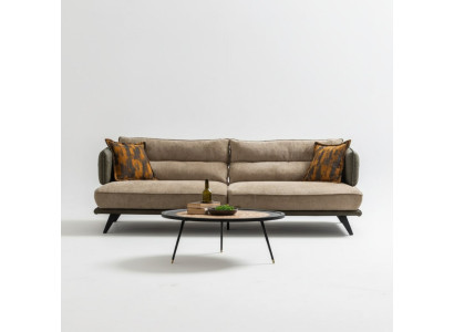 Luxe bankstel bank 3-zits fauteuil stof Modern Multikleurig Modern Set nieuw
