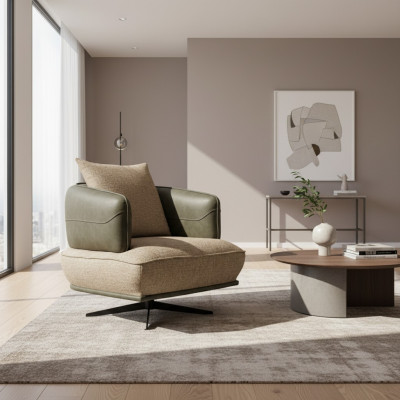 Zetel Ontwerp Bank Bank Relax Textiel Lounge Luxe TV Club Bekleding Zitter