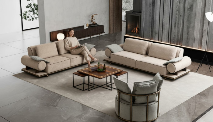 Luxe bankstel bankstel banken 4 3 1 zits stof 3-delig bankstel set