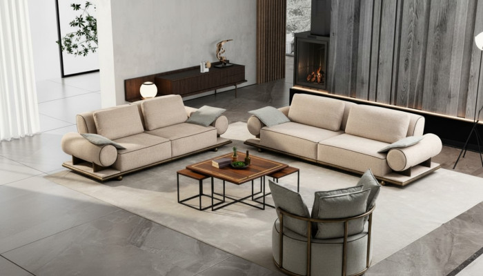 Luxe bankstel bankstel banken 4 3 1 zits stof 3-delig bankstel set