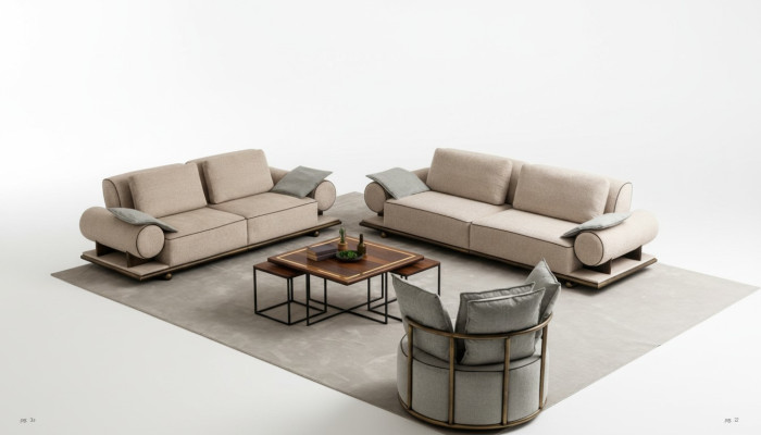 Luxe bankstel bankstel banken 4 3 1 zits stof 3-delig bankstel set