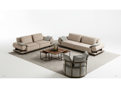 Luxe bankstel bankstel banken 4 3 1 zits stof 3-delig bankstel set
