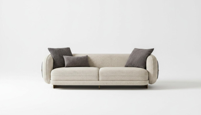 Woonkamer textiel sofa, 3-zits luxe meubels zitontwerp bank loungeset nieuw.   Woonkamer textielbank, 3-zits luxe meubels zitontwerp bank loungeset nieuw.