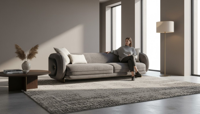Woonkamer Grijs Stoffen Bankstel 4-zits Luxe Meubels Zit Ontwerp Bank Lounge