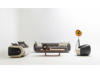 Luxe bankstel Bank Grijs Set banken 4 3 1 zitsbank 3-delig set Bekleding