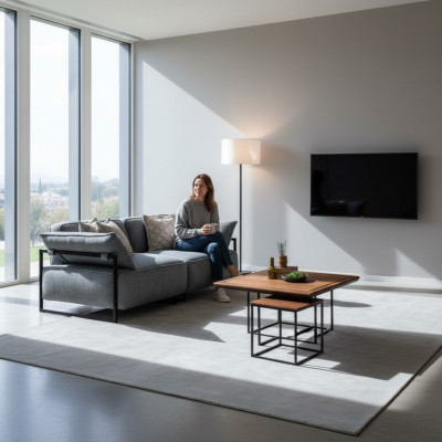 Woonkamer textiel bankstel 3-zit luxe meubel zit ontwerp bank lounge nieuw