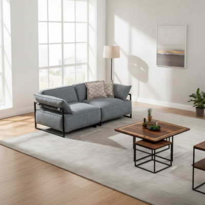 Woonkamer textiel bankstel 3-zit luxe meubel zit ontwerp bank lounge nieuw