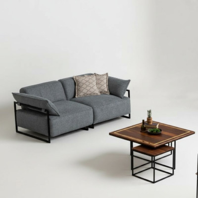 Woonkamer textiel bankstel 3-zit luxe meubel zit ontwerp bank lounge nieuw