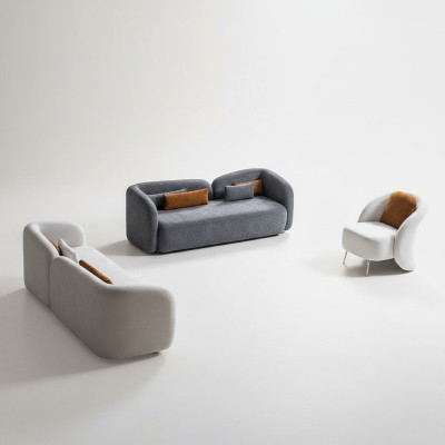 Sofaset x2 3-zits banken 1-zits Modern Compleet Set Gestoffeerde Garnituur