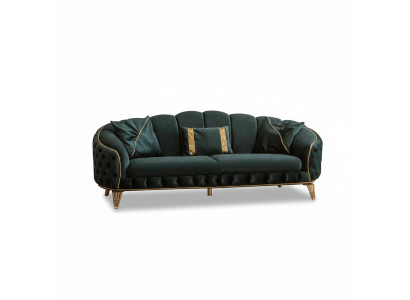 Chesterfield 2x 3-zits bank bekleding zit textiel stof banken bank