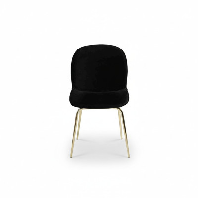 Groep van 6 stoelen met textiel bekleding en roestvrijstalen frame voor de eetkamer, nieuw.