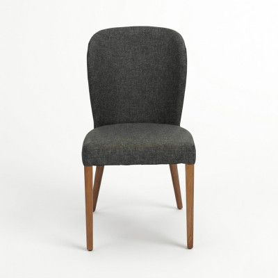 Grijze moderne houten stoel gestoffeerde fauteuils designer fauteuil met één zitplaats