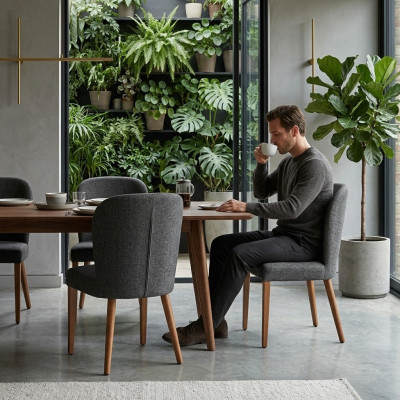 Moderne houten 2x stoelen luxe gestoffeerde designstoel fauteuil nieuw fauteuil gestoffeerd