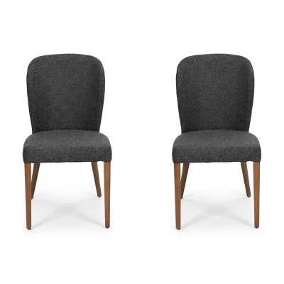 Moderne houten 2x stoelen luxe gestoffeerde designstoel fauteuil nieuw fauteuil gestoffeerd