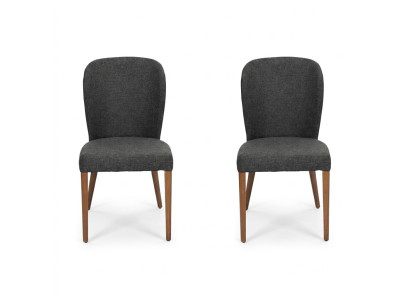 Moderne houten 2x stoelen luxe gestoffeerde designstoel fauteuil nieuw fauteuil gestoffeerd