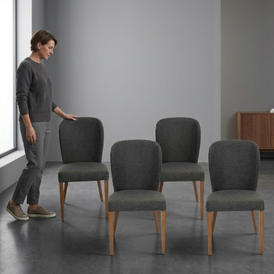 Fauteuil Nieuw Stofferen Modern Hout 6x Stoelen Luxe Bekleding Ontwerp Stoel