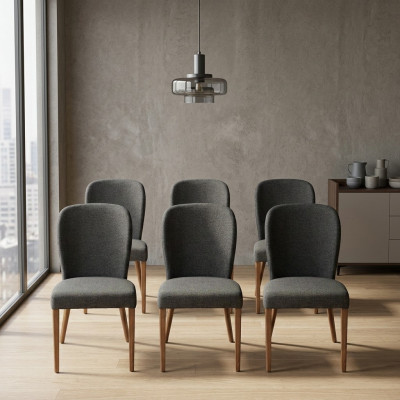 Fauteuil Nieuw Stofferen Modern Hout 6x Stoelen Luxe Bekleding Ontwerp Stoel