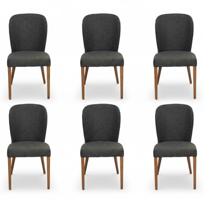 Fauteuil Nieuw Stofferen Modern Hout 6x Stoelen Luxe Bekleding Ontwerp Stoel