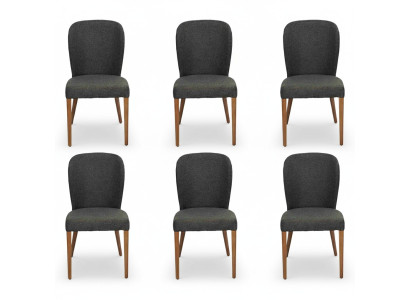 Fauteuil Nieuw Stofferen Modern Hout 6x Stoelen Luxe Bekleding Ontwerp Stoel