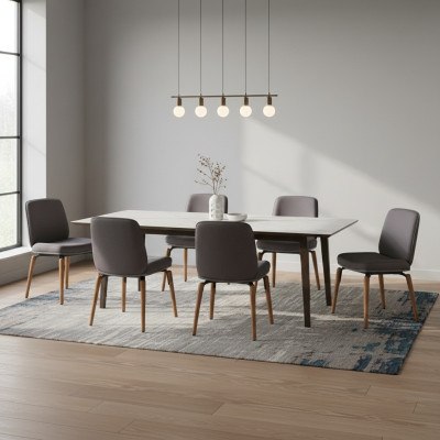 Ontwerp 6x stoelenset fauteuil stoel groep gastronomie nieuw eetkamer keuken groepen