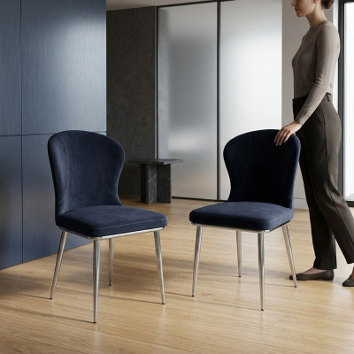 Meubels Zwart Stoelen Eetkamerstoel Stoel Ontwerp Bekleding Luxe Inrichting Nieuw