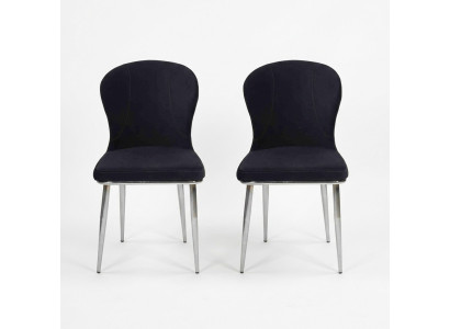Meubels Zwart Stoelen Eetkamerstoel Stoel Ontwerp Bekleding Luxe Inrichting Nieuw