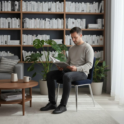 Groep Set 4x Stoel Stoel Ontwerp Stof Beklede Stoelen Eetkamer Textiel