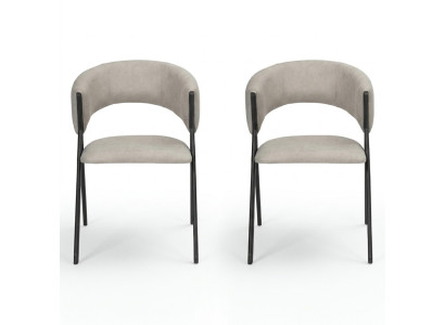 Eetkamer Luxe Designer Stijl Modern 2x Stoelen Beklede Zitting Inrichting Nieuw