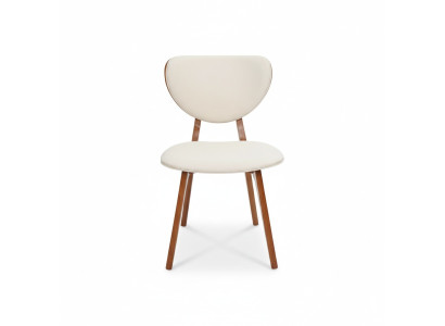 Witte eetkamerstoel ontworpen houten stoel luxe fauteuil met armleuningen