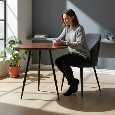 Moderne zwarte stoel gestoffeerde meubels ontwerper keuken houten frame stoelen