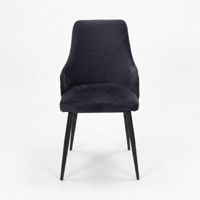Zwarte ontwerper 2x stoelen Luxe eetkamer Fauteuil Moderne inrichting