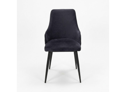 Zwarte ontwerper 2x stoelen Luxe eetkamer Fauteuil Moderne inrichting