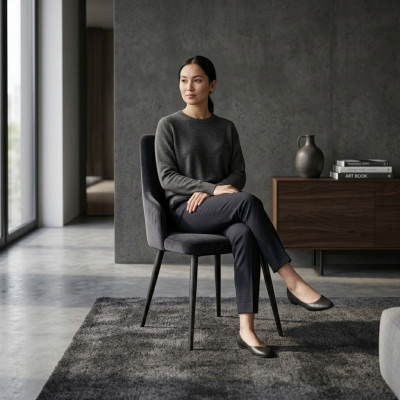 Luxe eetkamer Zwarte designer 6x stoelen Eenzitter Moderne inrichting