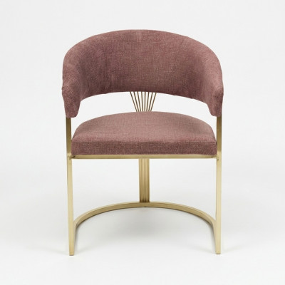 Modern eetkamerstoel ontwerper luxe roestvrijstalen elementen textiel nieuw