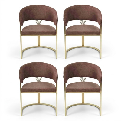 Ontwerp leunfauteuil loungeset compleet modern set Nieuw 4x stoelen stoel bekleding
