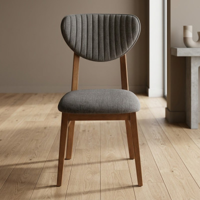 Bruine houten stoel Ontwerper gestoffeerde stoelen Luxe eetkamer zitmeubels