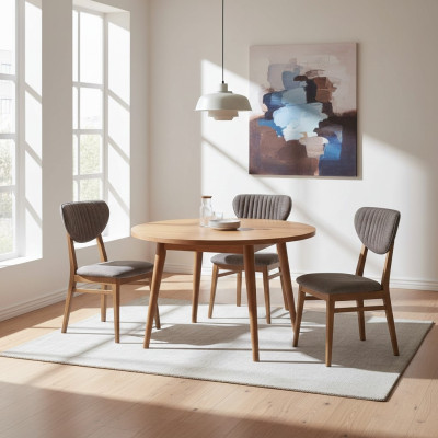 Ontwerpstoelfauteuilset eetkamerset gestoffeerd 4x stoelen ontwerp