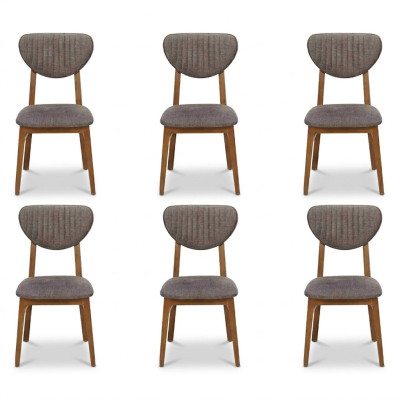 Ontwerp Stoel Armstoel Set Eetkamer 6x Stoelen Stel Bekleding Ontwerp