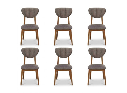 Ontwerp Stoel Armstoel Set Eetkamer 6x Stoelen Stel Bekleding Ontwerp