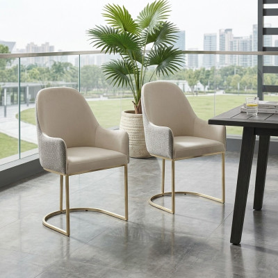 Gestoffeerde stoel 2x Stoelen Eetkamerstoel Hoogwaardige Keukenstoel Veelkleurig Modern