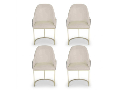 Moderne gestoffeerde stoel 4x stoelen Eetkamerstoel Hoogwaardige keukenstoel Meerkleurig.