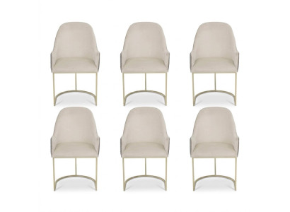 Moderne gestoffeerde stoel 6x Stoelen Eetkamerstoel Hoogwaardige Keukenstoel Multicolor