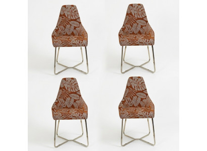Moderne eetkamerstoel Keukenstoel 4x stoelen Armstoel Luxe Multicolor