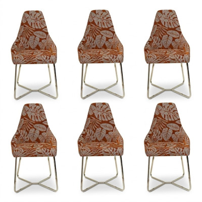 Moderne eetkamerstoel Keukenstoel Set van 6 stoelen Armstoel Luxe Multicolor