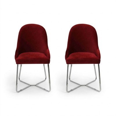 Moderne Rode 2x stoelen Luxe eetkamermeubelen Stoelen Nieuw Meubels Eetkamerstoel