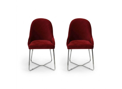 Moderne Rode 2x stoelen Luxe eetkamermeubelen Stoelen Nieuw Meubels Eetkamerstoel