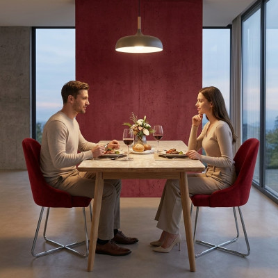 Moderne stoelen Luxe eetkamer inrichting Rood 4x stoelen Meubels Eetkamerstoel