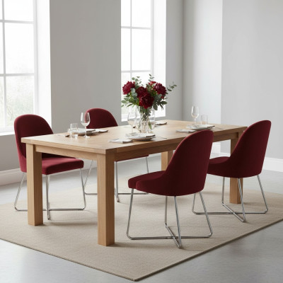 Moderne stoelen Luxe eetkamer inrichting Rood 4x stoelen Meubels Eetkamerstoel