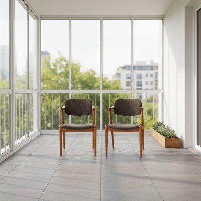 Luxe eetkamermeubelen Designer 4x stoelen Nieuwe inrichting Grijs Modern Stoelen