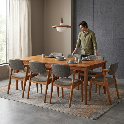 Luxe eetkamer meubels ontwerper 6x stoelen Nieuwe inrichting Grijs Modern Stoelen